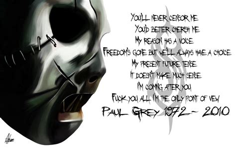 Paul Gray Slipknot Quotes. QuotesGram