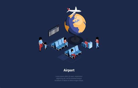 Premium Vector | Concept of modern international airport lounge ...