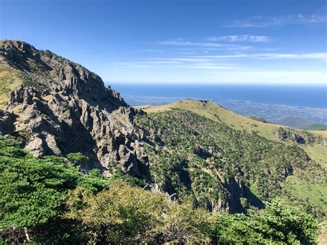 View from Hallasan Volcano. Jeju Island, South Korea Stock Photo ...