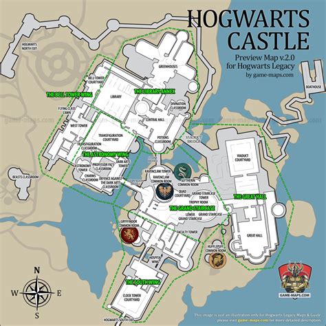 Map Of Hogwarts Castle