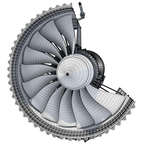 Jet Turbofan Engine Cutaway - 3D Model by 3D Horse