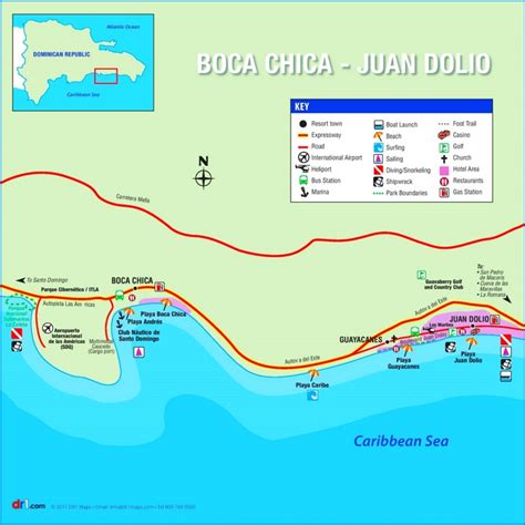 Boca Chica tourist map - Ontheworldmap.com