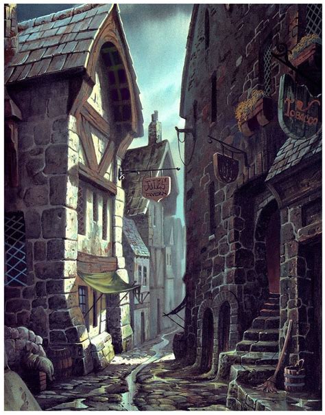 Diagon Alley REF | Environment concept art, Disney concept art, Fantasy ...