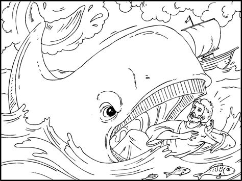 Jonah And The Big Fish Coloring Pages