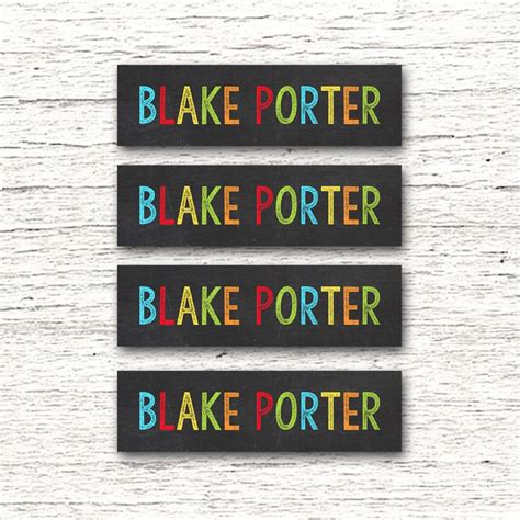 80 Skinny Personalized Waterproof Labels Waterproof Stickers | Etsy