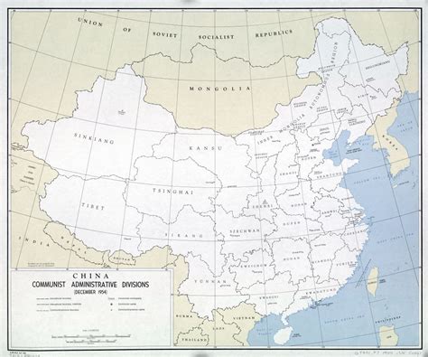 Large scale administrative divisions map of Communist China - 1954 ...