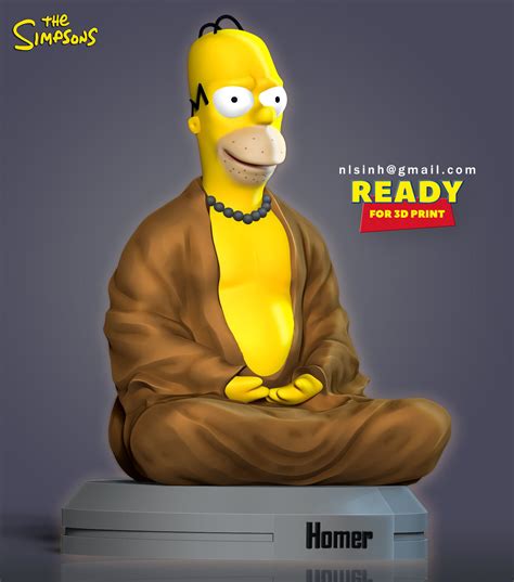 Homer Simpson 3D model 3D printable | CGTrader