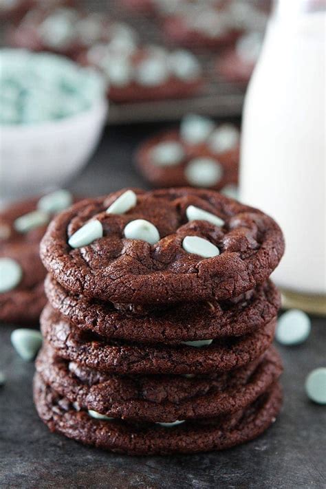 Chocolate Mint Chip Cookies