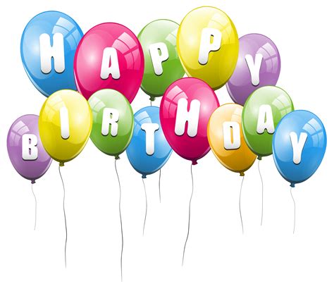 Happy Birthday Balloon Festive Decorations Free Clipart | PNG All