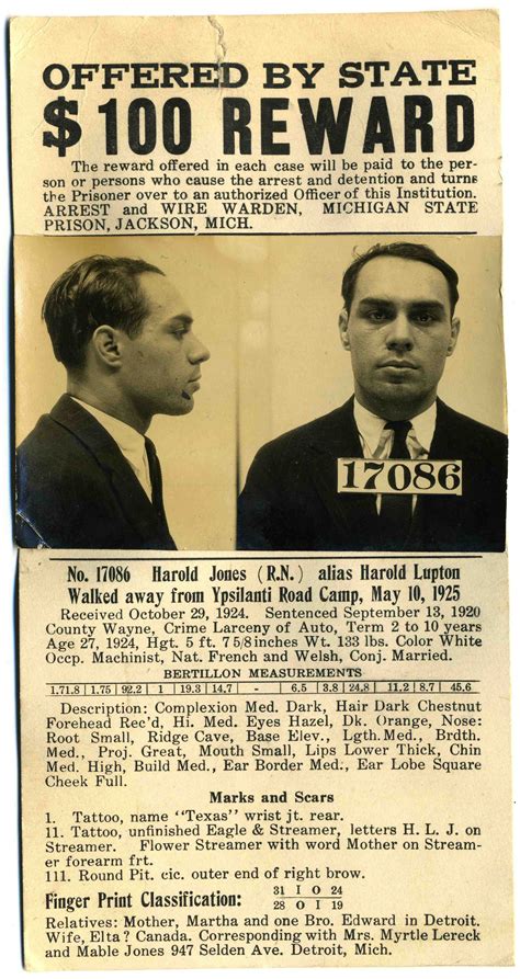 Wanted Posters With Real Photos 1920s | Real photos, Real gangster, Mug ...