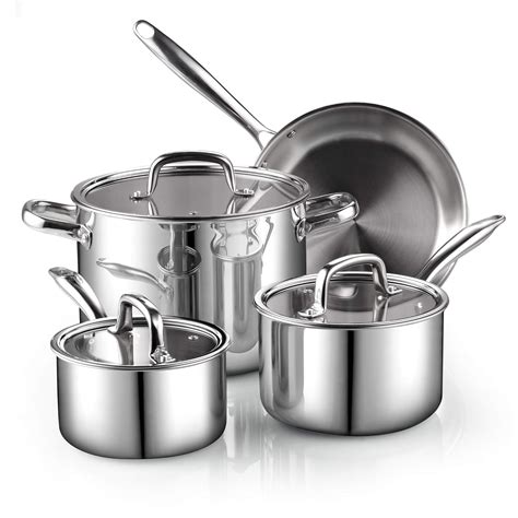 The Best Stainless Steel 7 Piece Cookware Set - Life Sunny