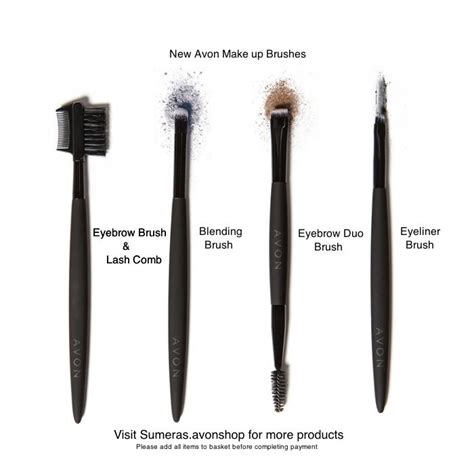 AVON Various Makeup Brushes Eyeliner~Blending~Eyebrow Duo Brushes ...