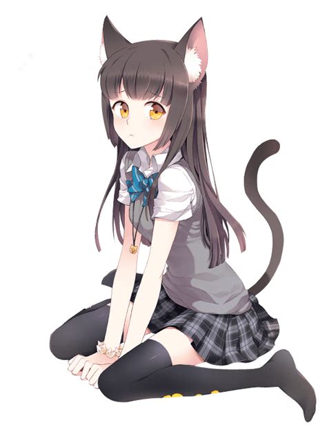 Cat Girl School Uniform transparent PNG - StickPNG