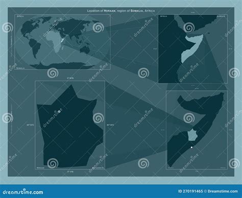 Hiiraan, Somalia. Described Location Diagram Stock Illustration ...