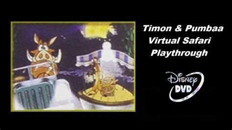 Timon & Pumbaa Virtual Safari (DVD) Playthrough (Gameplay) The DVD ...