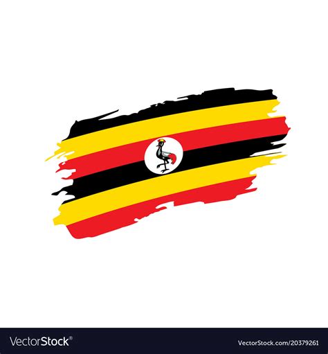 Uganda flag Royalty Free Vector Image - VectorStock