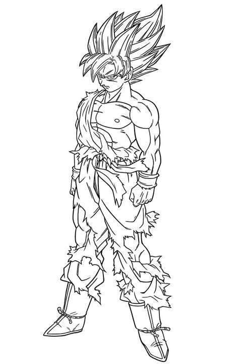 Son Goku Printable Coloring Page - Free Printable Coloring Pages for Kids