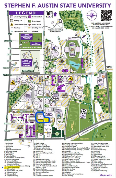 Sfa University Campus Map - Felice Thomasina