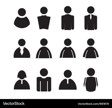 Human icons Royalty Free Vector Image - VectorStock