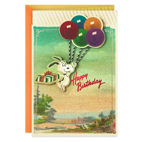 Peanuts® Snoopy With Balloons Big Time Fun Birthday Card in 2022 | Cute ...