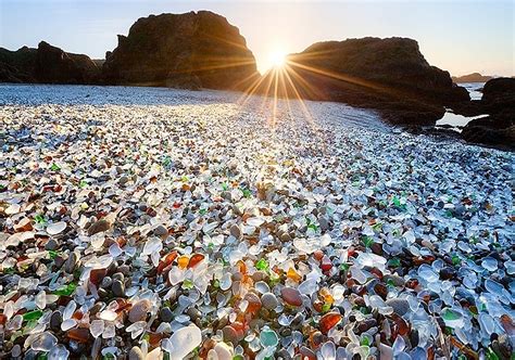 Sparkling Glass Beach of California