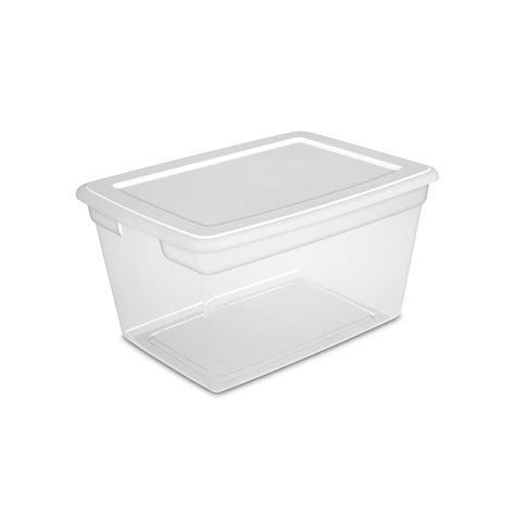 Sterilite 58 Qt. Clear Plastic Storage Box with White Lid - Walmart.com