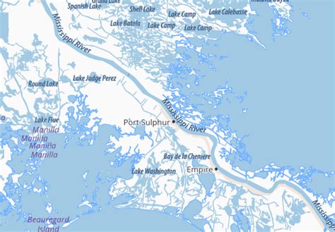 MICHELIN Port Sulphur map - ViaMichelin