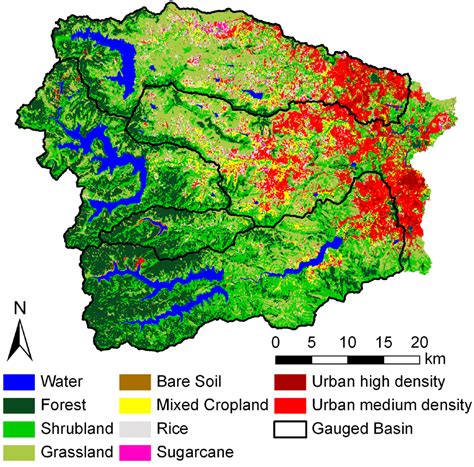 Land use map of the study area derived from LISS-III satellite data ...