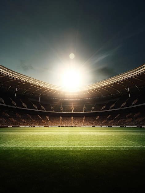 Free Photo | Football stadium at night Generative Ai