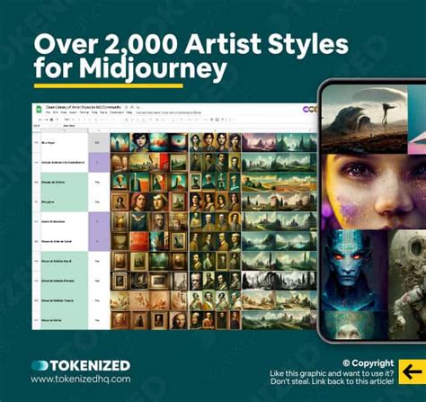 List of 2,000+ Midjourney Styles with Prompts — Tokenized