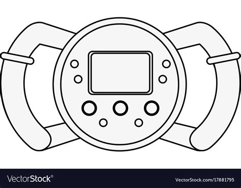 Formula 1 steering wheel Royalty Free Vector Image