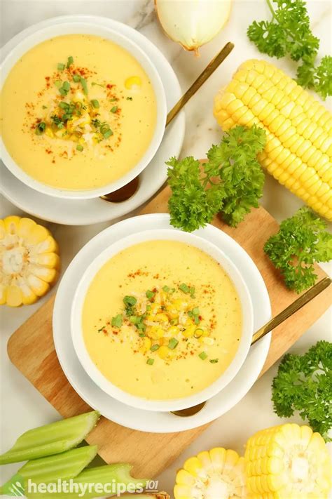 Corn Soup Recipe: Summer Soup With Fresh Vegetables and Herbs