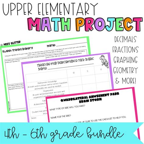 3 Easy Math Poster Project Ideas - Miss Glitter Teaches