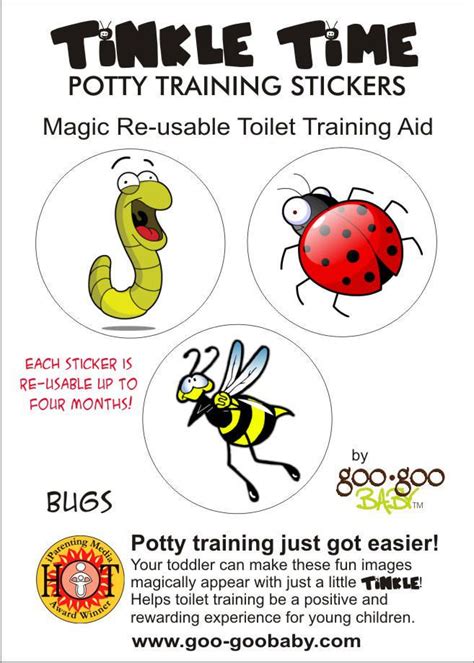 Goo-Goo Baby Tinkle Time Magic Re-Usable Potty Training Stickers ...