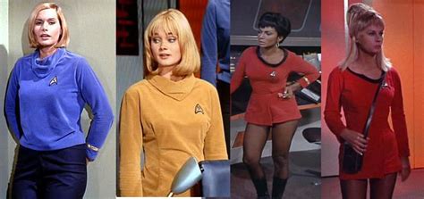 TOS Women's uniforms | Star trek costume, Star trek uniforms, Star trek ...