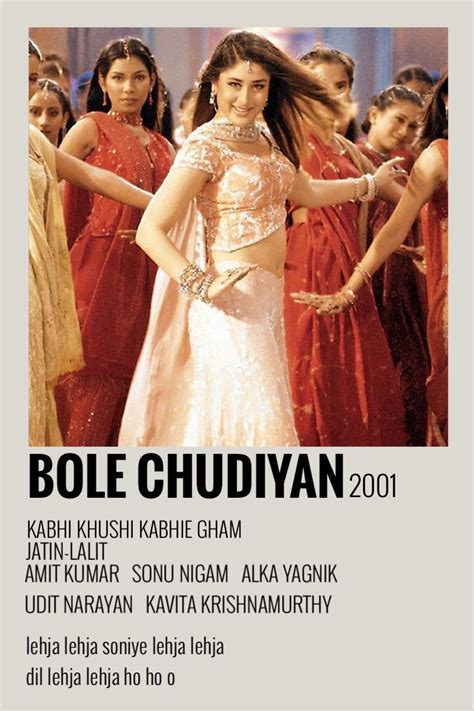 Bole chudiyan song poster kabhi khushi kabhie gham – Artofit