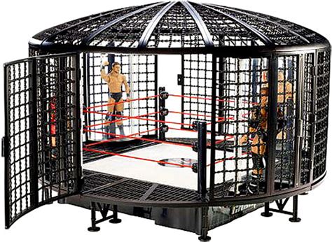 WWE Wrestling Ring Elimination Chamber Exclusive Playset Mattel Toys ...