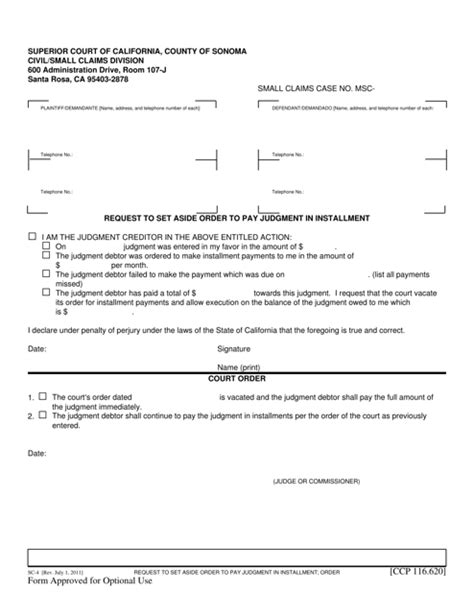 Form SC-4 - Fill Out, Sign Online and Download Printable PDF, County of ...