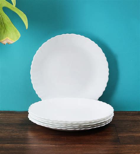 Buy Basic 8 Inch White Ceramic (Set of 6) Dinner Plate at 37% OFF by ...