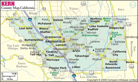 Kern County Map - Bakersfield Ca • mappery