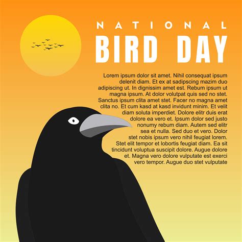 vector graphic of national bird day good for national bird day ...