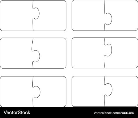 Blank template puzzle Royalty Free Vector Image