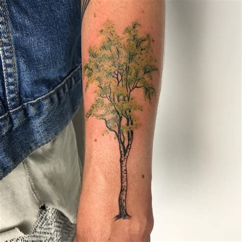 Birch Tree by Aleksander Lew | Birch tree tattoos, Tree tattoo forearm ...