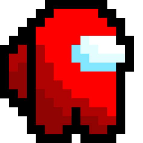 Red - among us character - 16x16 Pixel Art by undefined ...