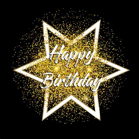 Gold glitter happy birthday background 210625 Vector Art at Vecteezy