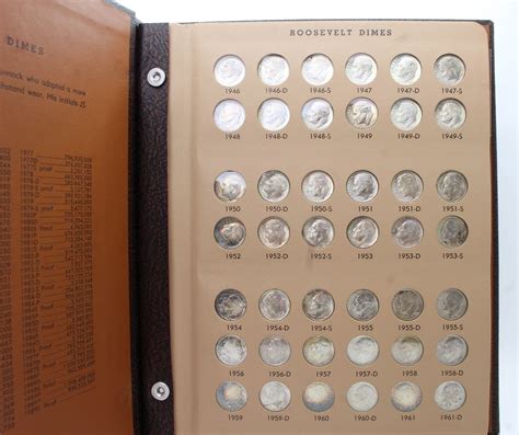 Roosevelt Dime Collection 1946 - 1964 (Brown Folder) | Property Room