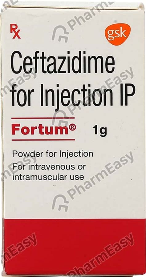 Fortum 1 GM Powder For Injection (1): Uses, Side Effects, Price ...