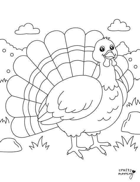 Free Turkey Coloring Pages to Print - Crafty Morning