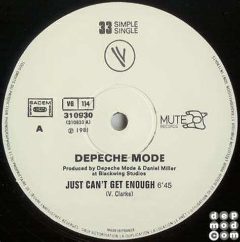 Just Can't Get Enough — Depeche Mode Discography