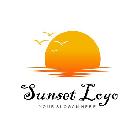 sunset logo vector 11631934 Vector Art at Vecteezy